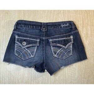 Hydraulic Denim Cut-off Shorts Thick Embellished Rear Pockets Women's Sz 5/6